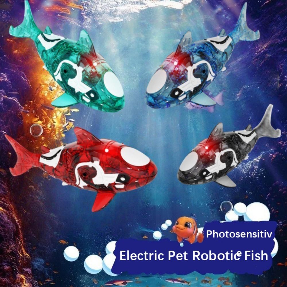 Aquarium Fish Shark - Ikan Hias Plastik Elektrik Berayun Realistis,