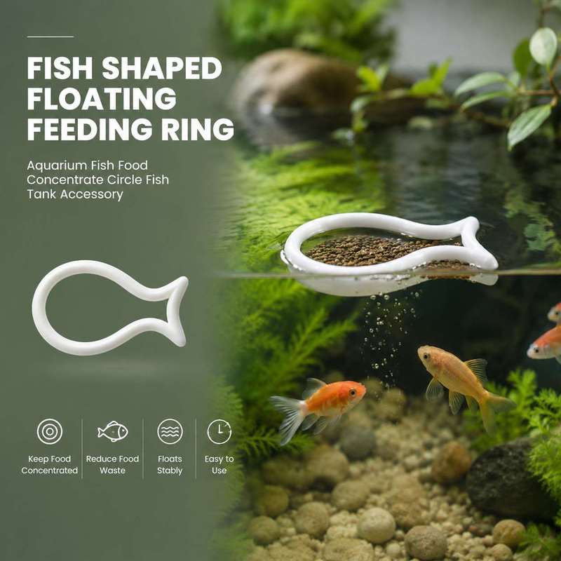 Aquarium Fish Medicine - Cincin Makanan Ikan Berbentuk Ikan, Aksesori
