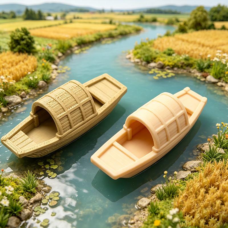 Aquarium Fish Small - 【S】Model Perahu Mini Mengambang Simulasi, Figurine