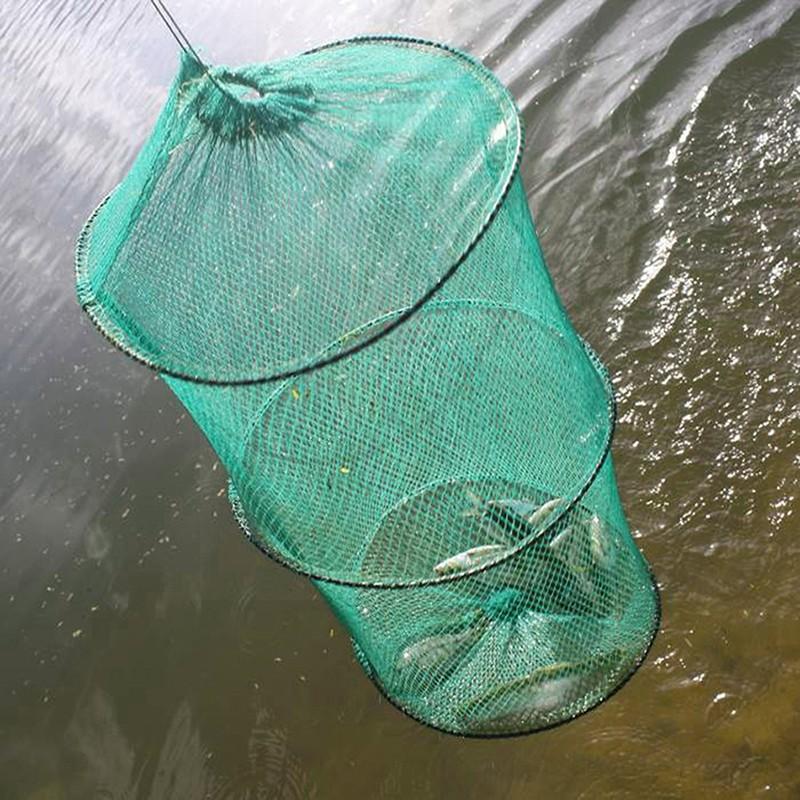 Aquarium Fish Trap - Jala nilon bulat lipat bingkai logam
