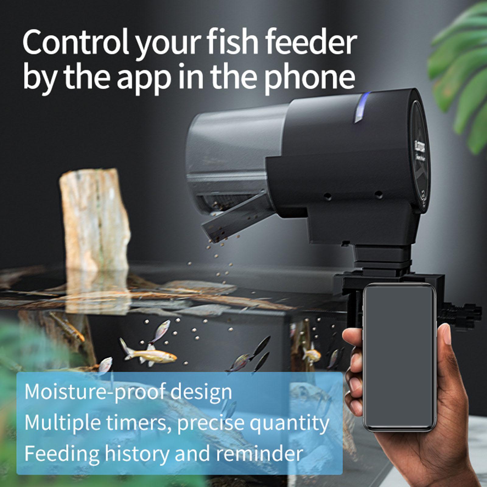Aquarium Fish Holiday Food - Pengumpan Ikan Otomatis WiFi Kapasitas Besar,