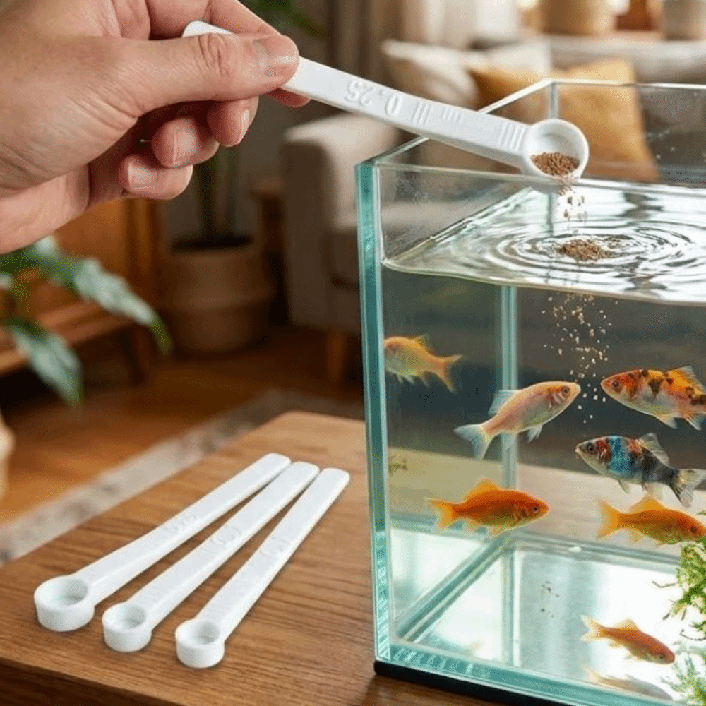 3 Buah Sendok Pengukur Makanan - Aquarium Fish Holiday Food ulasan dan harga