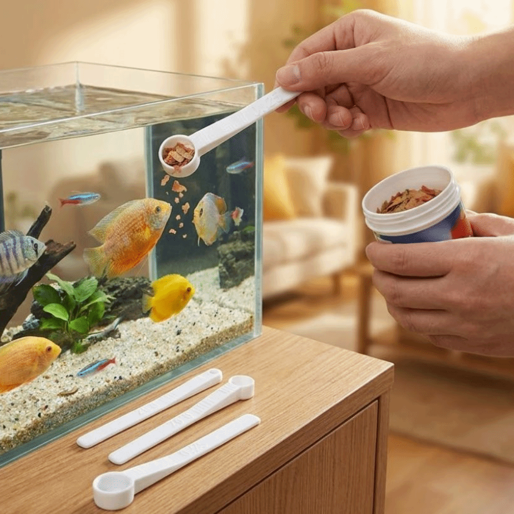 3 Buah Sendok Pengukur Makanan - Aquarium Fish Holiday Food ulasan dan harga
