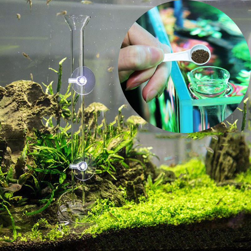 Kaca Akuarium Pengumpan Tabung - Aquarium Fish Holiday Food ulasan dan harga