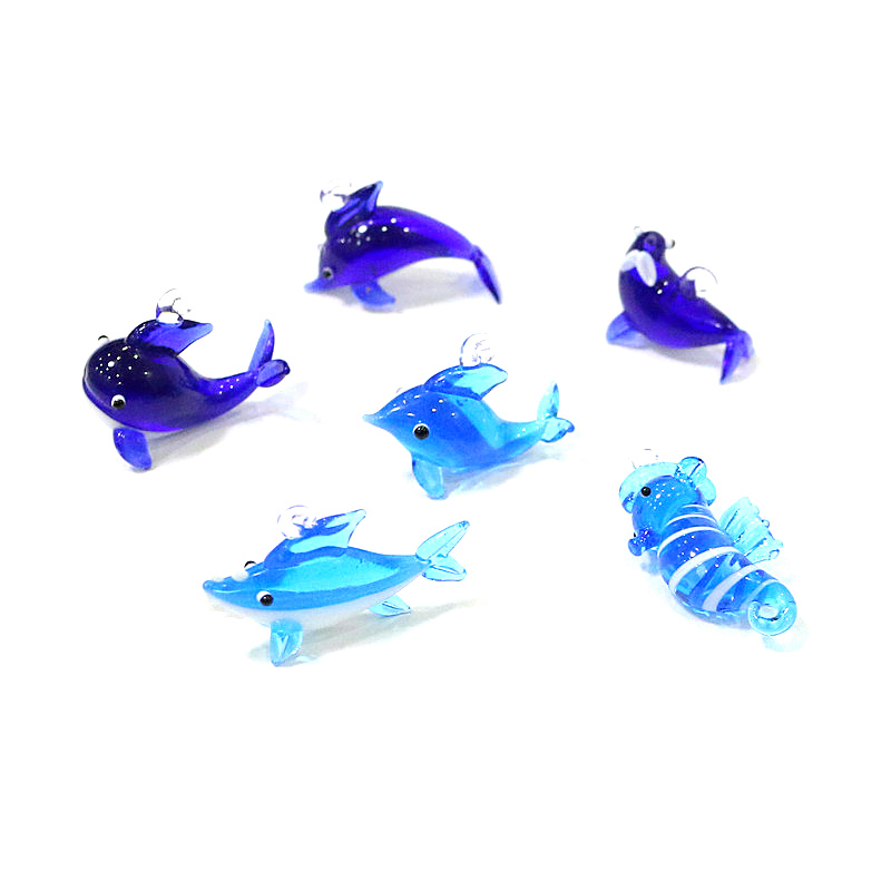 6 pcs hiasan kaca mini hewan l - Aquarium Fish Shark ulasan dan harga