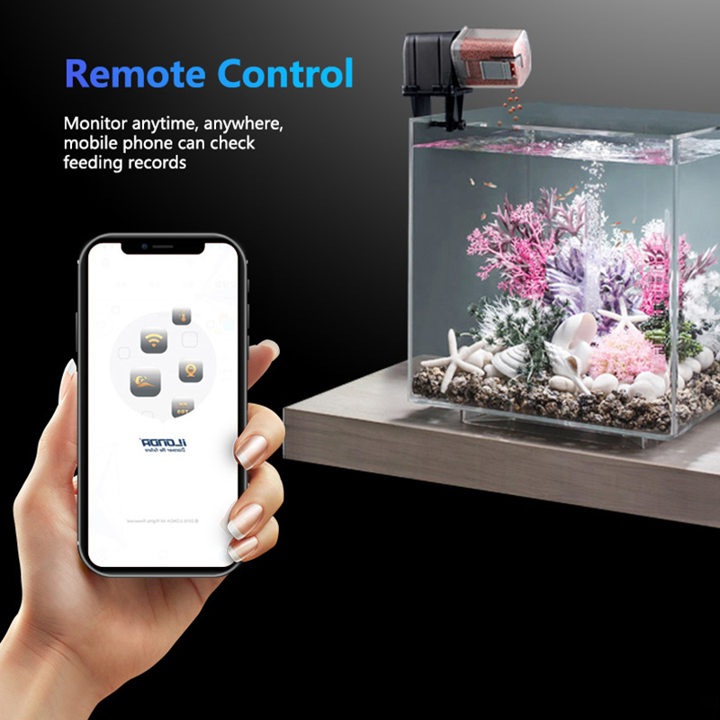Pengumpan Ikan WiFi Pintar Rem - Aquarium Fish Holiday Food ulasan dan harga
